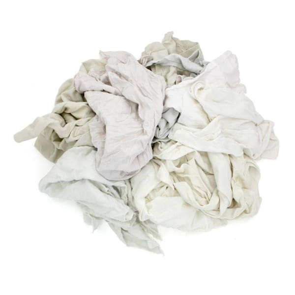 Hospeco Reclaimed White Knits T-Shirt 50 Lb