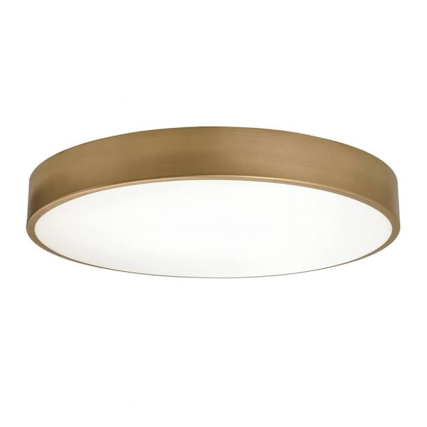 Afx Bailey 19" LED Flush Mount Light Antique Brass 120-277v 27/30/35/40/50k