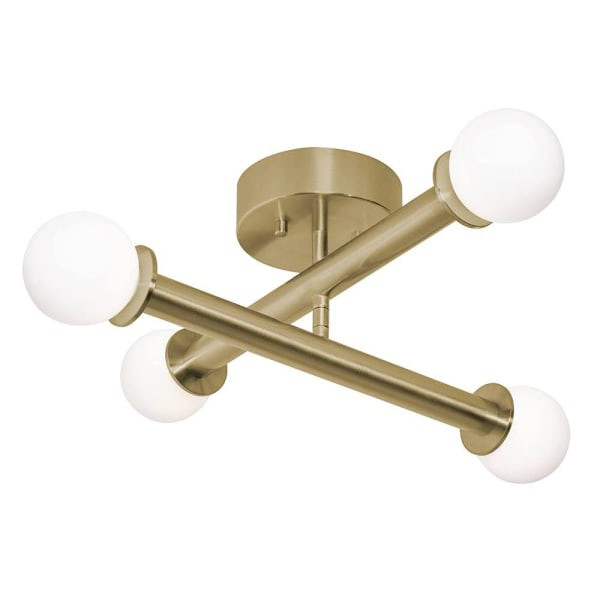 Afx Lane 20" LED Flush Mount Light Antique Brass 120-277v 27/30/35/40/50k