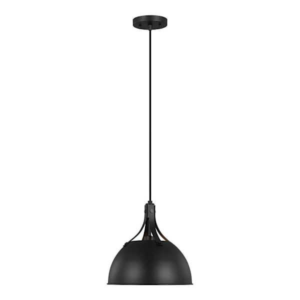 Generation Lighting Rockland 1-Light Hanging Pendant Light, Midnight Black