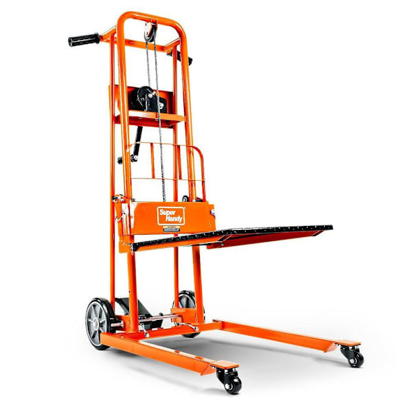 Superhandy 330 Lbs. Lift Winch Stacker Pallet Truck 40" Max Lift W/8" Casters