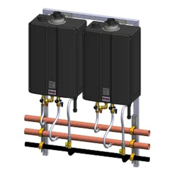 Rinnai Commercial Wall Hanging Rack Systems Trw For 2 Tankless Water Heaters