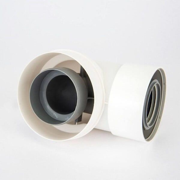 Rinnai 2 In. / 4 In. Plastic Condensing Horizontal Venting Starter Adapter