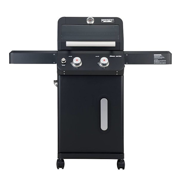 Monument Grills Mesa 2-Burner Propane Black Clear View Lid LED Controls