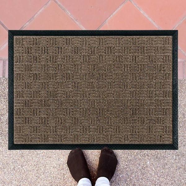 Floortex Doortex Ribmat Entrance Mat Brown - 48" X 72"