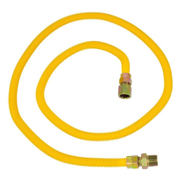 Eastman Yellow Coated Gas Supply Line 1/2"Od-1/2"Fip X 1/2"Mip X 60" Bag