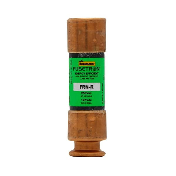 Bussmann Frn Series 15 Amp Brass Fuse Cartridge, Time Delay, Current-Limiting