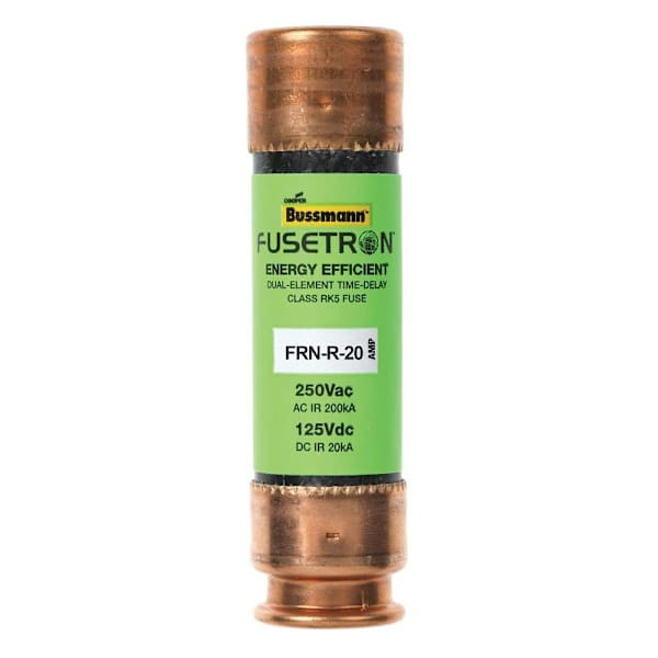Bussmann Frn Series 30 Amp Brass Fuse Cartridge, Time Delay, Current-Limiting