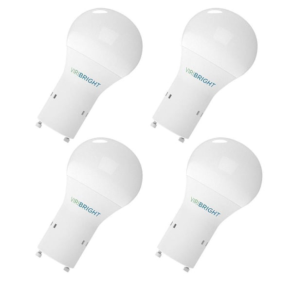 Viribright 9 Watt A19 LED Bulb, Gu24, Non-Dimmable, 4000k, Package Of 4
