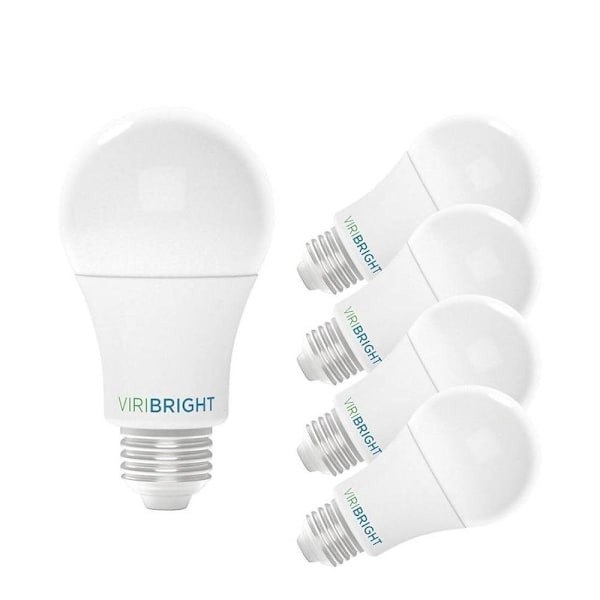 Viribright 14 Watt A19 LED Bulb, E26, Non-Dimmable, 2700k, Package Of 4