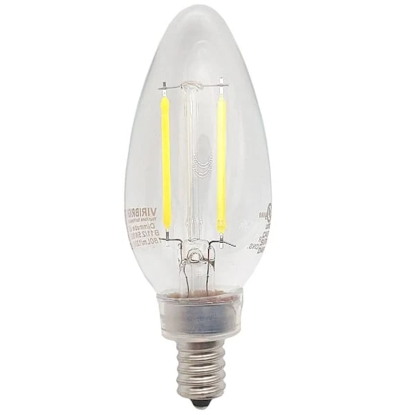 Viribright 3.2 Watt B11 LED Bulb, E12, Dimmable, Cec, 90 Cri, 2700k, Clear