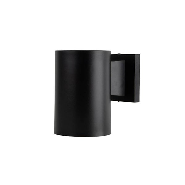 Liteco 7.25" Downlight Outdoor Wall Mount Cylinder Fixture, E26 Socket, Black