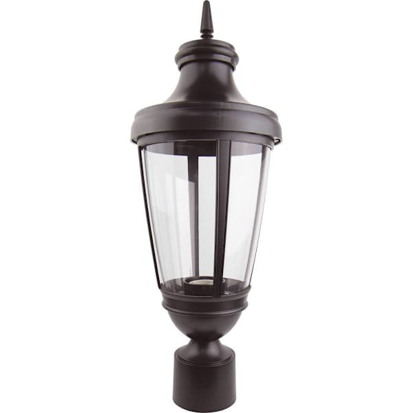 Liteco Post Top Composite Fixture, E26 Socket, Bronze Housing With Clear Lens