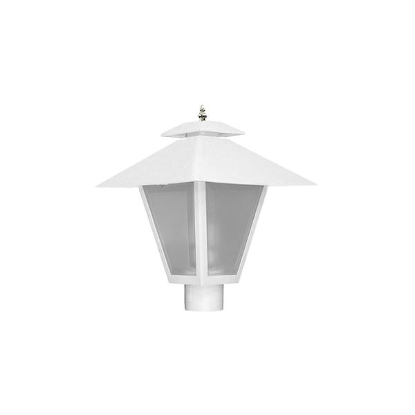 Liteco 13" Imperial Post Top, E26 Socket, White Housing With Frost Lens