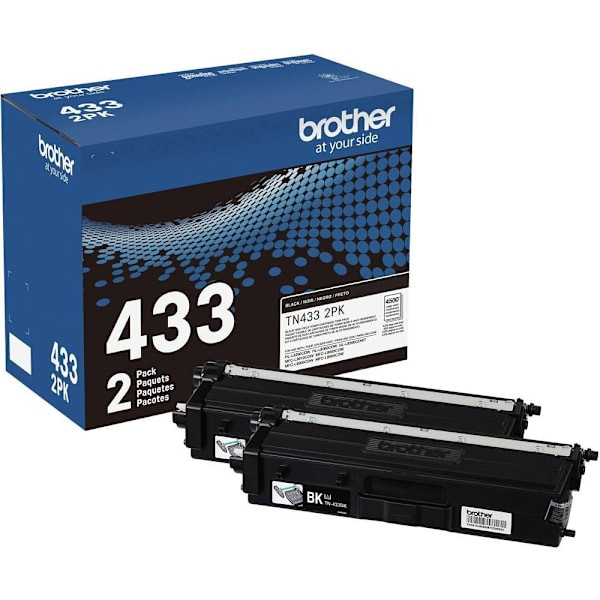 Brother Tn433 Original High Yield Laser Toner Cartridge Black Package Of 2