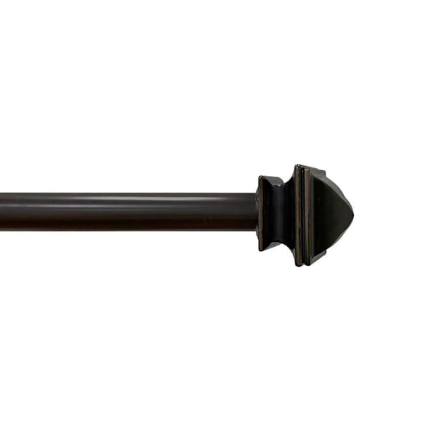 Lumi Home Furnishings 5/8" Curtain Rod Set, 48"-84", Oil Rubbed Bronze, Faceted