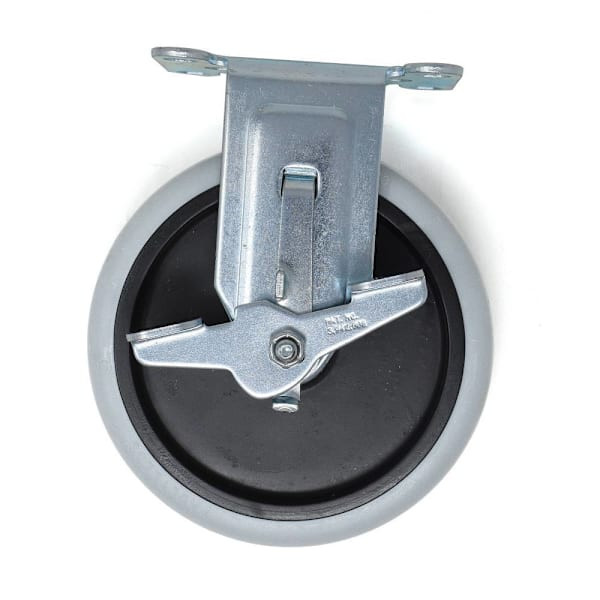 Rubbermaid Commercial 5" Rigid Caster Kit With Brake For Rubbermaid Utility Cart