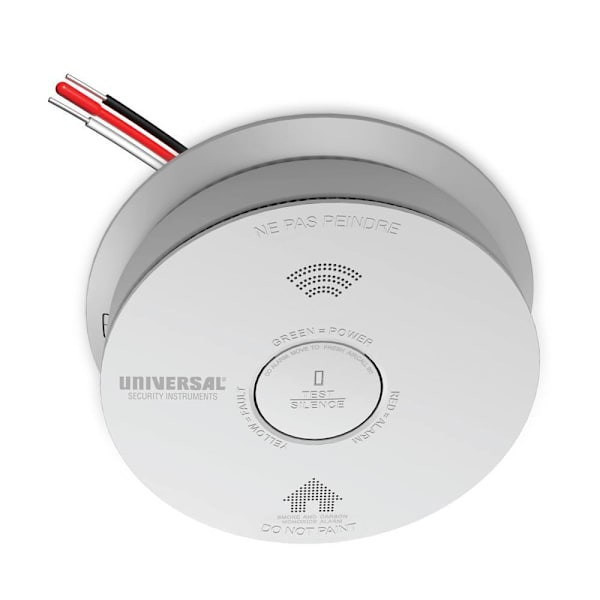 USI Electric Smoke, Fire, Carbon Monoxide Alarm, Hardwired With 10 Year Battery