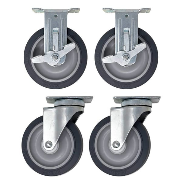 Rubbermaid Commercial 5" Caster Kit For Rubbermaid Brute Heavy Duty Utility Cart