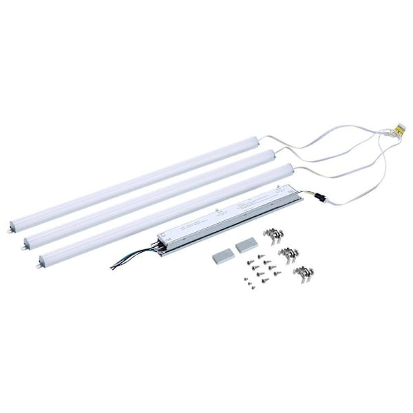 SATCO 2' LED Light Bar Retrofit Kit, 3-Bars, Selectable CCT And Wattage, Silver