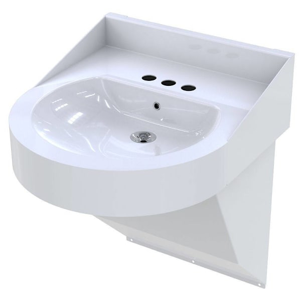 Bestcare Whitehall Bestcare Ligature-Resistant ADA Basin S/S White No Faucet