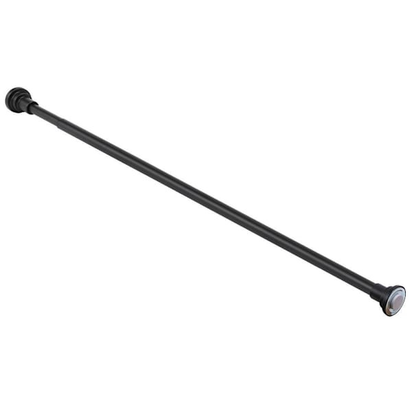 Design House Adjustable Heavy Duty Tension Shower Rod 42-72 Inch Matte Black