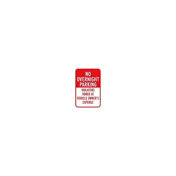 Hy-Ko No Overnight Parking 6 X 12" Reflective