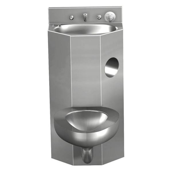 Acorn Engineering Company 18" Lav-Toilet Comby Off-Floor Center Toilet Oval Bowl