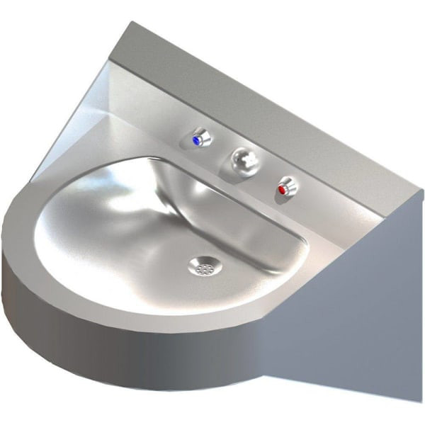 Acorn Engineering Company 15" Ligature-Resistant ADA Lavatory, Rear Mount, S/S