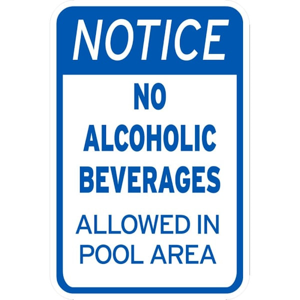 Hy-Ko No Alcoholic Beverages Sign 12x18" Non-Reflective Aluminum