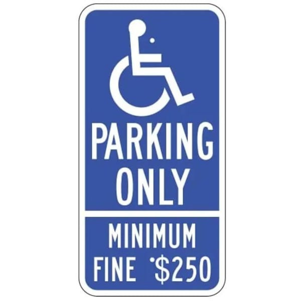 Hy-Ko California Disabled Parking Sign 12x24" Reflective Aluminum