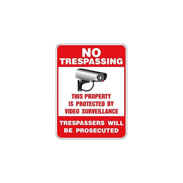 Hy-Ko No Trespassing Protected By Video Sign 18x24" Non-Reflective Aluminum