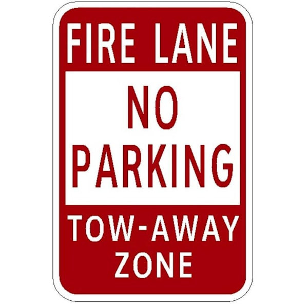 Hy-Ko Fire Lane Sign 12x18" Reflective Aluminum