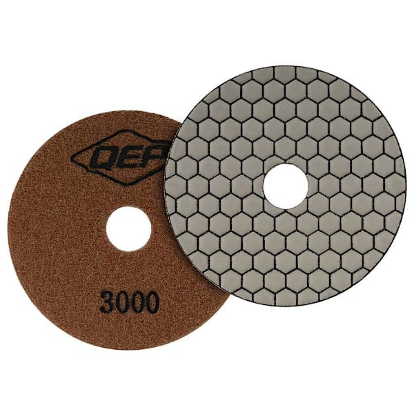 QEP Xtreme 4" Dry Polishing Pad For Grinders, 3000 Grit