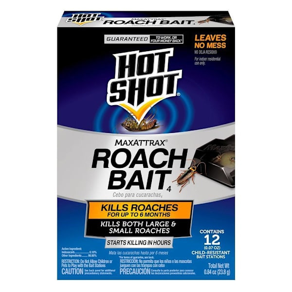 Hot Shot MaxAttrax Liquid Roach Bait Stations 12-Count Case of 6