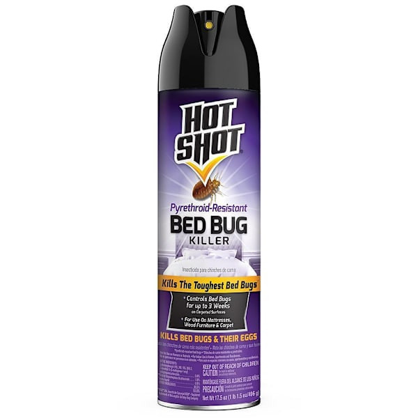 Hot Shot 17.5 oz. Pyrethroid-Resistant Bed Bug Insect Killer Aerosol Case of 12
