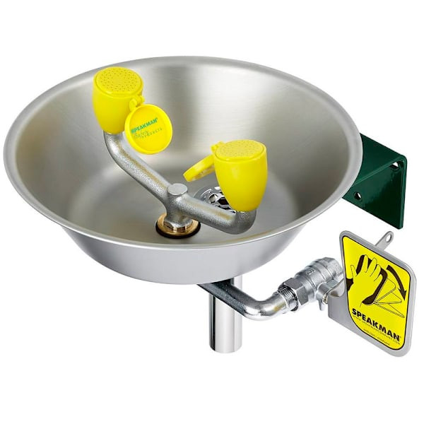 Speakman Traditional Se-490 Eye/Face Wash Stainless Bowl Wall Mount System