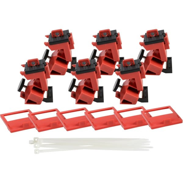 Brady Taglock Circuit Breaker Lockout Clamp-On 480/600 V5, Package Of 25