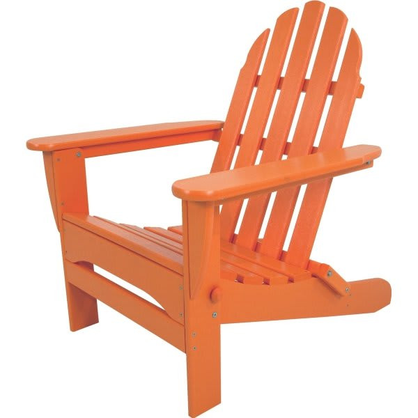 Polywood Classic Folding Adirondack In Tangerine