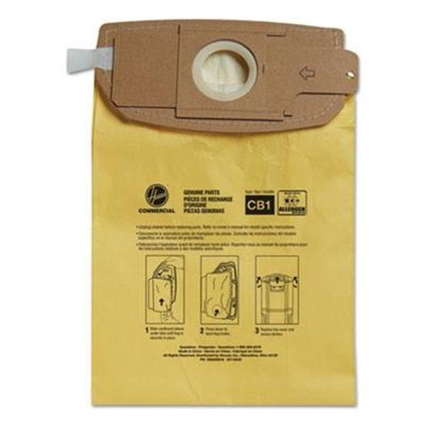 Hoover Commercial Disposable Backpack Vacuum Bag W/ Allergen Filtration (10-Carton)