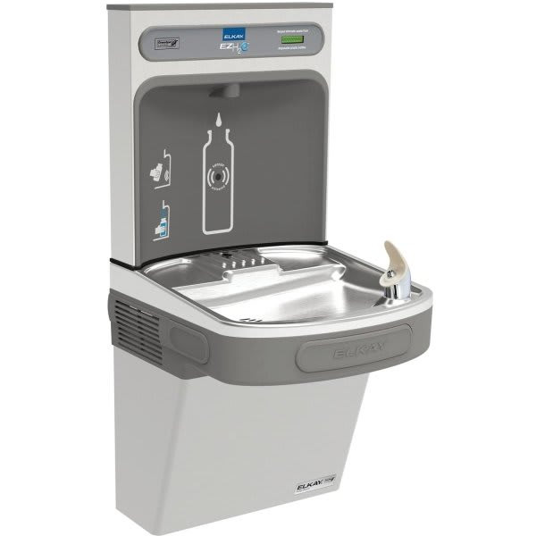 Elkay Ezh2o Bottle Filling Station/ADA Cooler, Vinyl/Lt Gray, Indoor Use