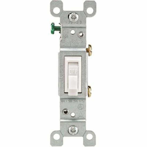 Leviton 15 Amp Single-Pole Toggle Light Switch, White 1451-2W Leviton 15 Amp Single-Pole Toggle Light Switch, White 1451-2W
