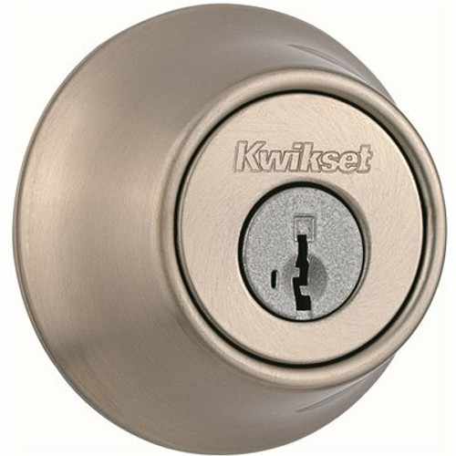 Kwikset 660 Series Satin Nickel Single Cylinder Deadbolt Featuring SmartKey Security with Microban Antimicrobial Technology Kwikset 660 Series Satin Nickel Single Cylinder Deadbolt Featuring SmartKey Security with Microban Antimicrobial Technology