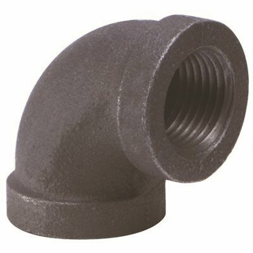 ProPlus 3/4 in. x 1/2 in. Black Malleable 90-Degree Elbow