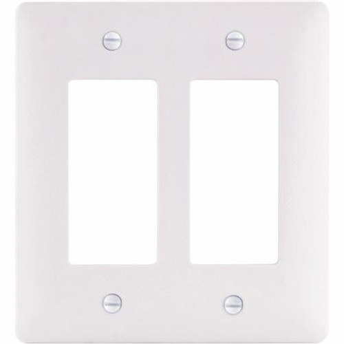 Titan3 2-Gang Plastic Decorator Wall Plate, White Textured (5-Pack) Titan3 2-Gang Plastic Decorator Wall Plate, White Textured (5-Pack)