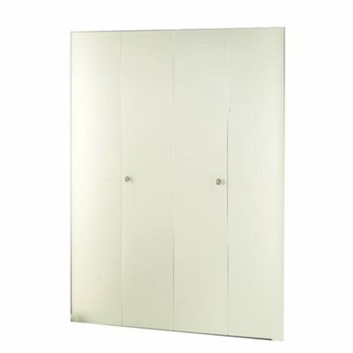 Dunbarton Corporation DUNBARTON THE FLUSH METAL BI-FOLD DOOR, IVORY, 4 PANEL, 60X80 IN.
