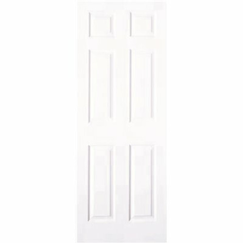 Masonite 24 in. x 80 in. Textured 6-Panel Primed White Hollow Core Composite Interior Door Slab