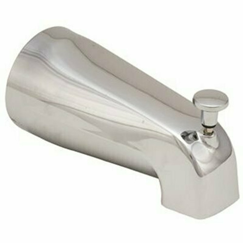 Maintenance Warehouse Zinc Tub Spout with Front Diverter for 1/2 in. or 3/4 in. FIP in Chrome