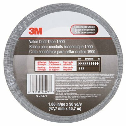 3M 1.88 in. x 50 yds. Value Duct Tape Silver 3M 1.88 in. x 50 yds. Value Duct Tape Silver