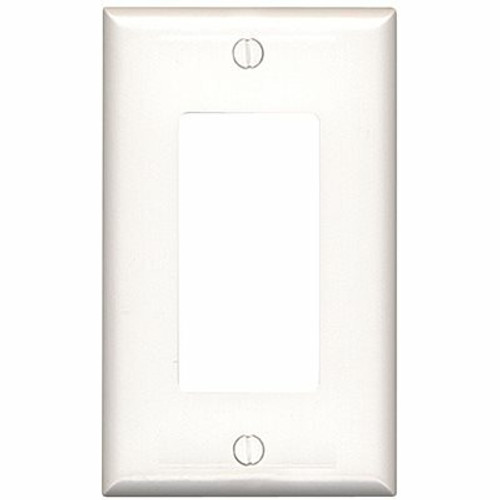 Leviton 1-Gang White Decora/Rocker Plastic Midway/Midsize Wall Plate (1-Pack) 80601-W